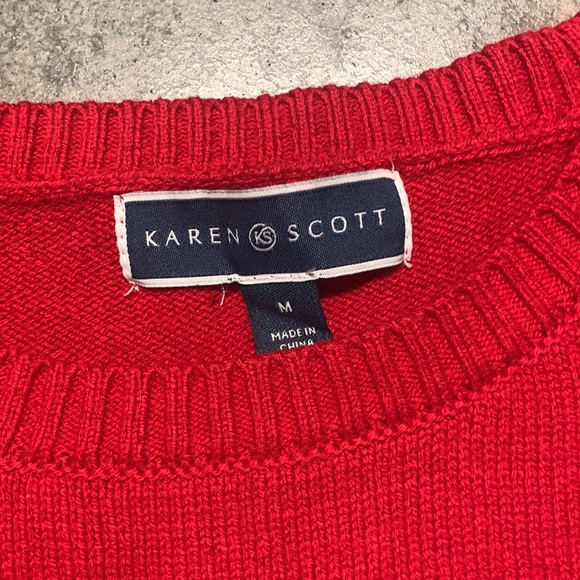 Karen Scott Snowflake Embroidered Sweater M - Picture 3 of 3